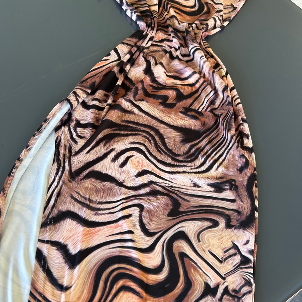 Stylish Multicolor Swirl Pattern Dress